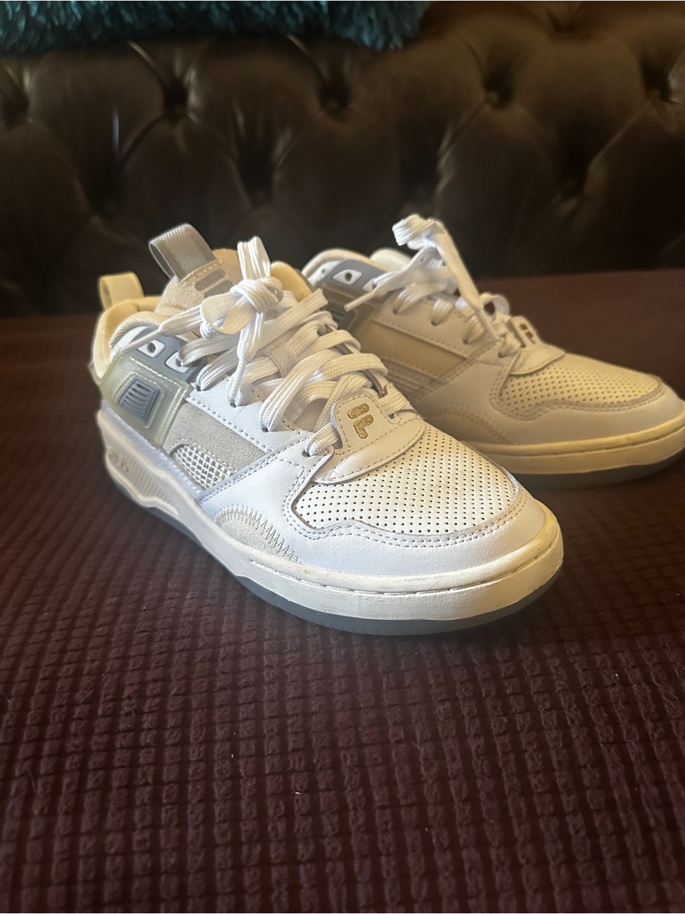 Fila White and Light Gray Women's Casual Sneakers